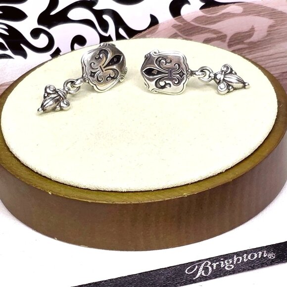 Brighton Castle Drop Post Stud Earrings Silver-plated - Picture 1 of 9